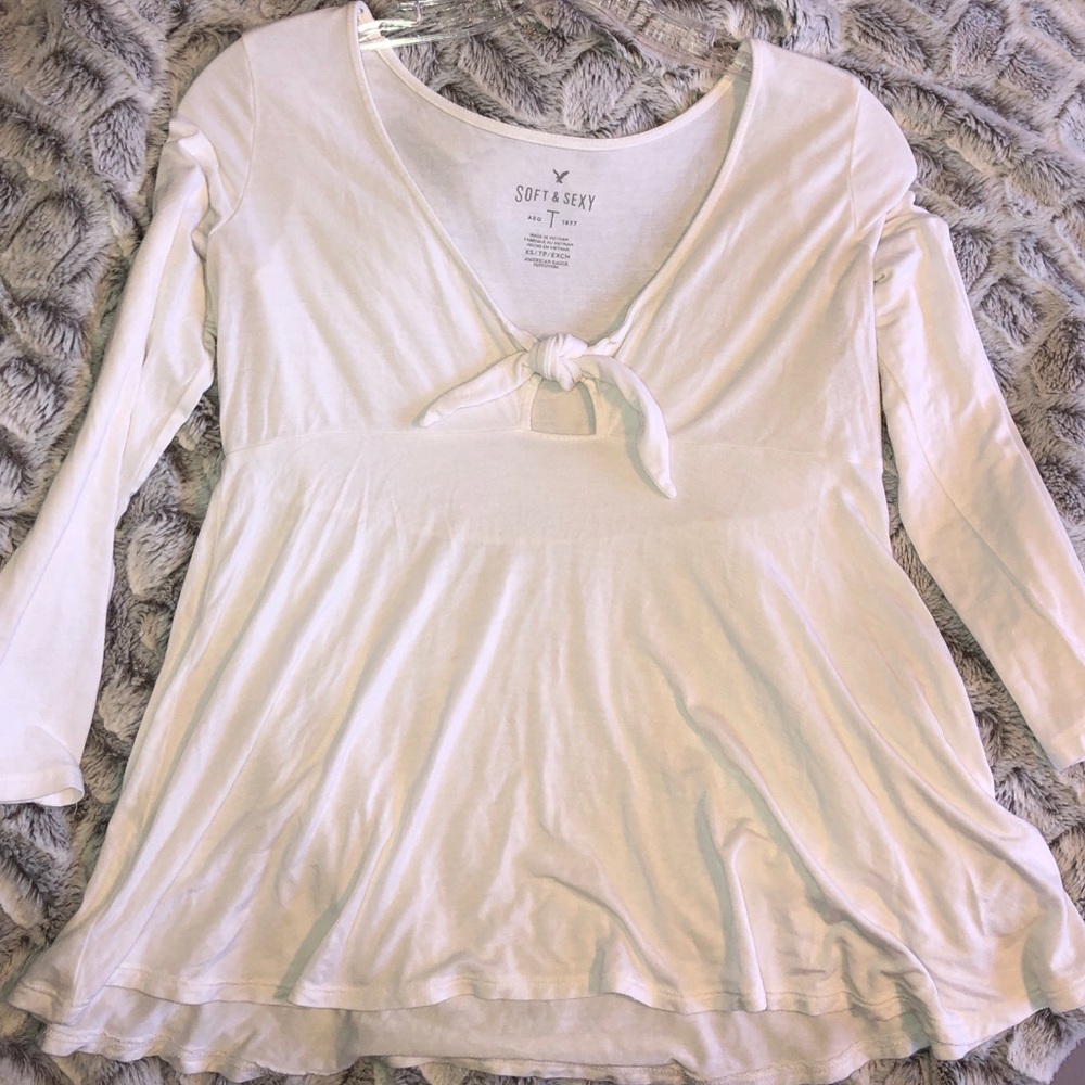 AE Soft And Sexy Tie Front Tee